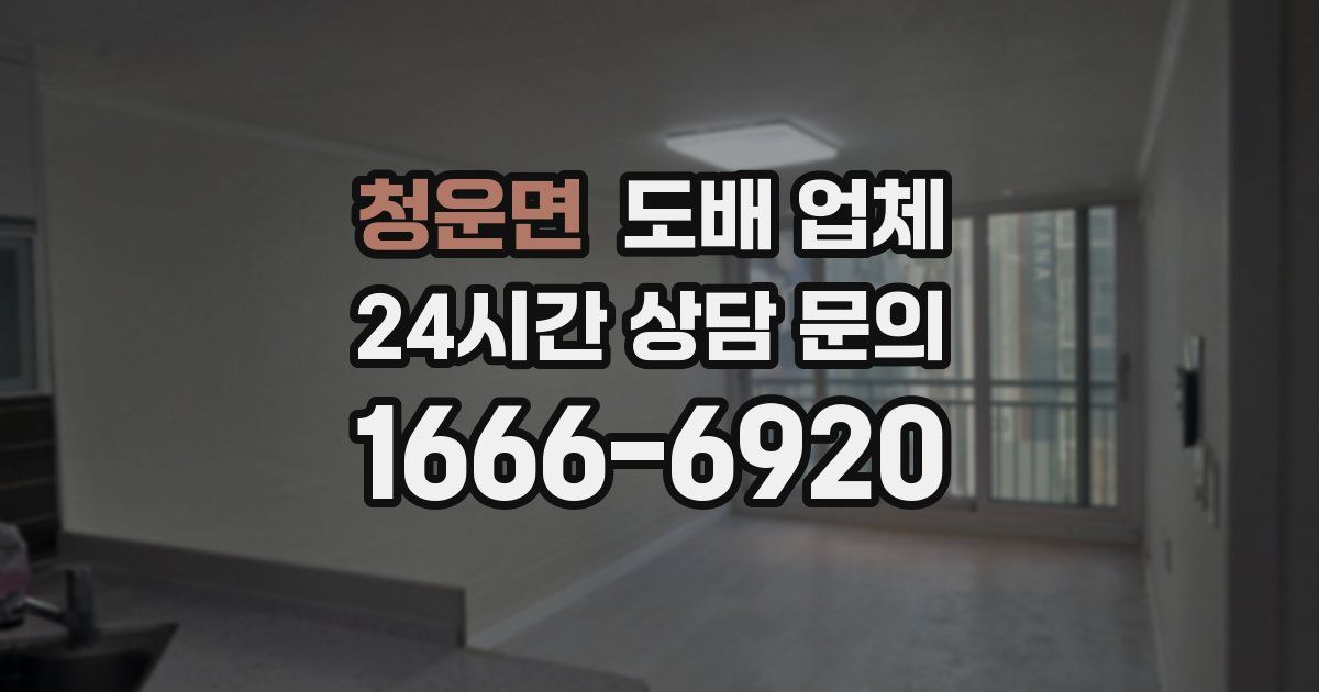 청운면 도배 업체