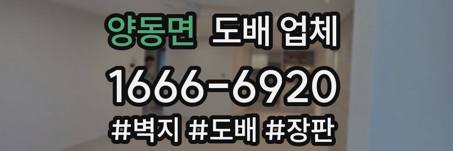 양동면 도배 업체