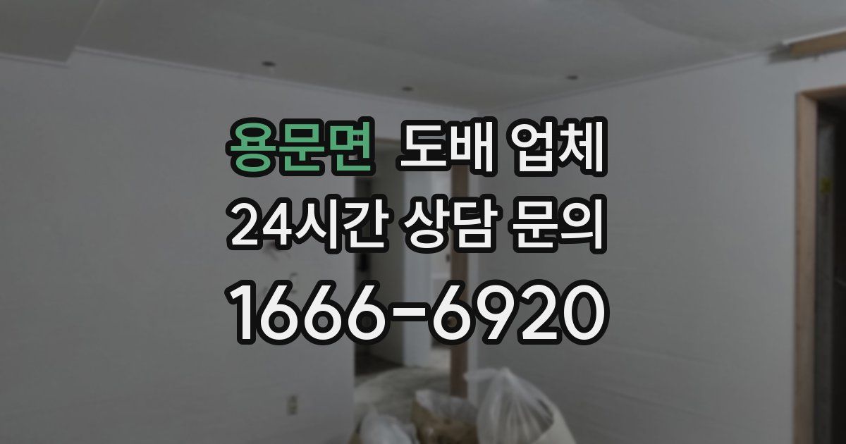 용문면 도배 업체