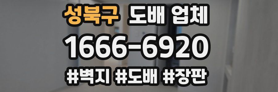 성북구 도배 업체