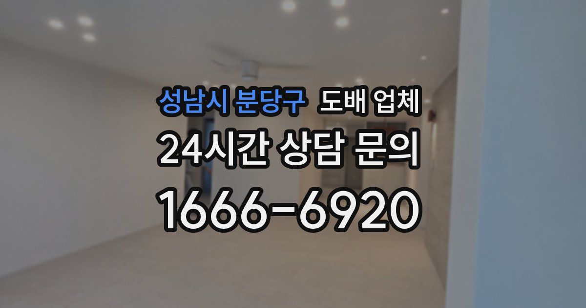 성남시 분당구 도배 업체