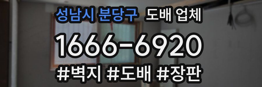 성남시 분당구 도배 업체