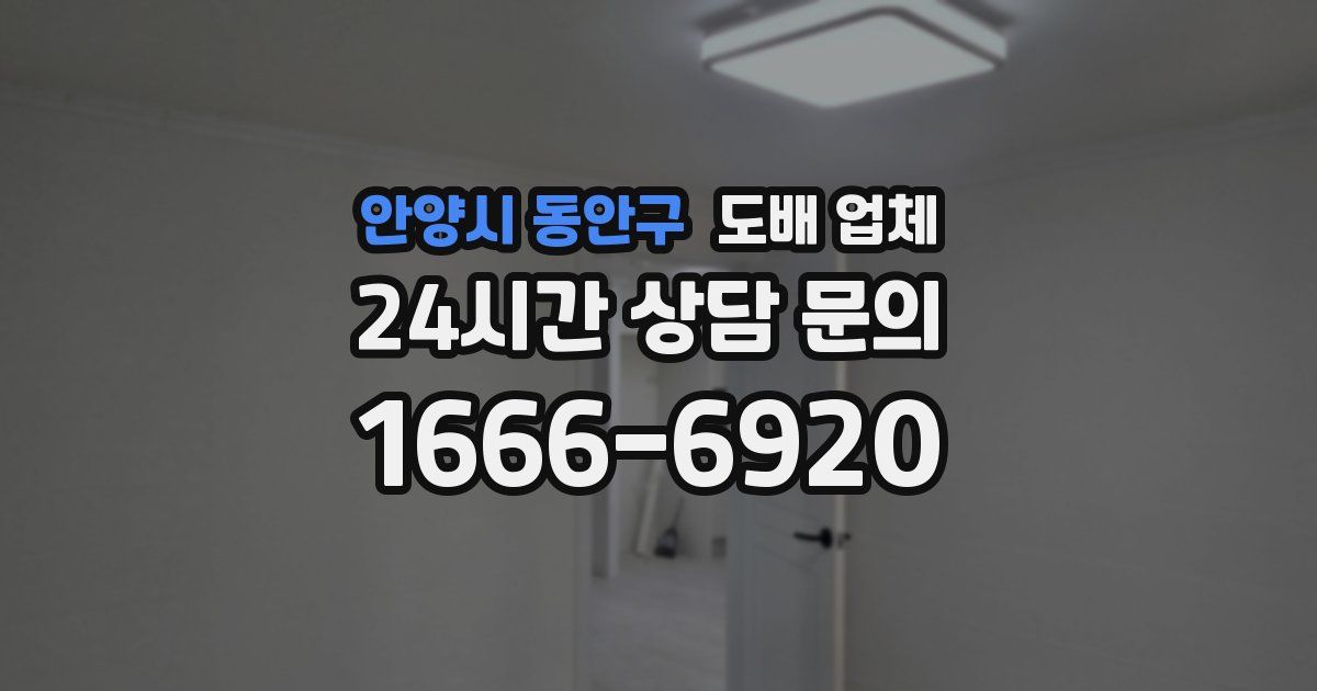 안양시 동안구 도배 업체