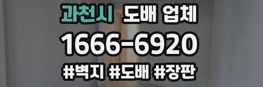 과천시 도배 업체