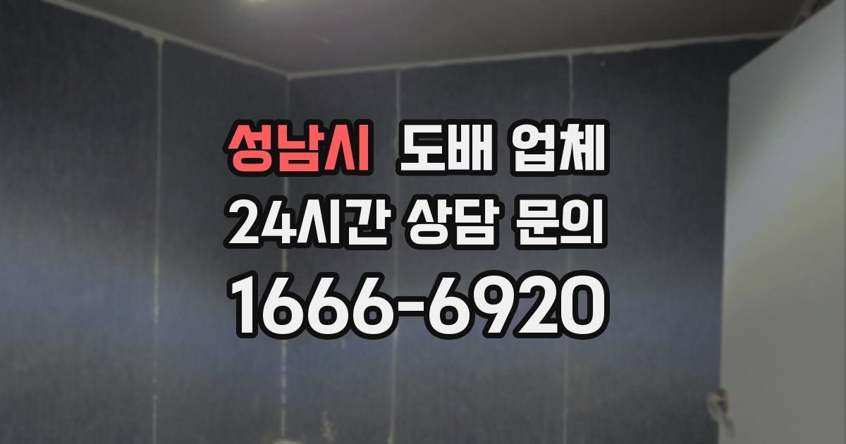 성남시 도배 업체
