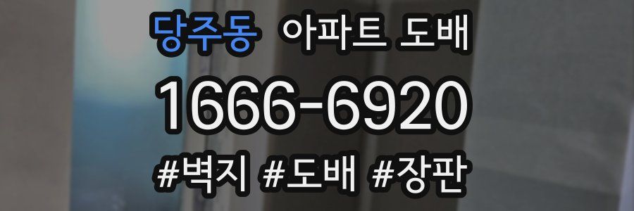 당주동 아파트 도배