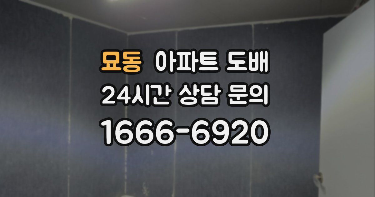 묘동 아파트 도배