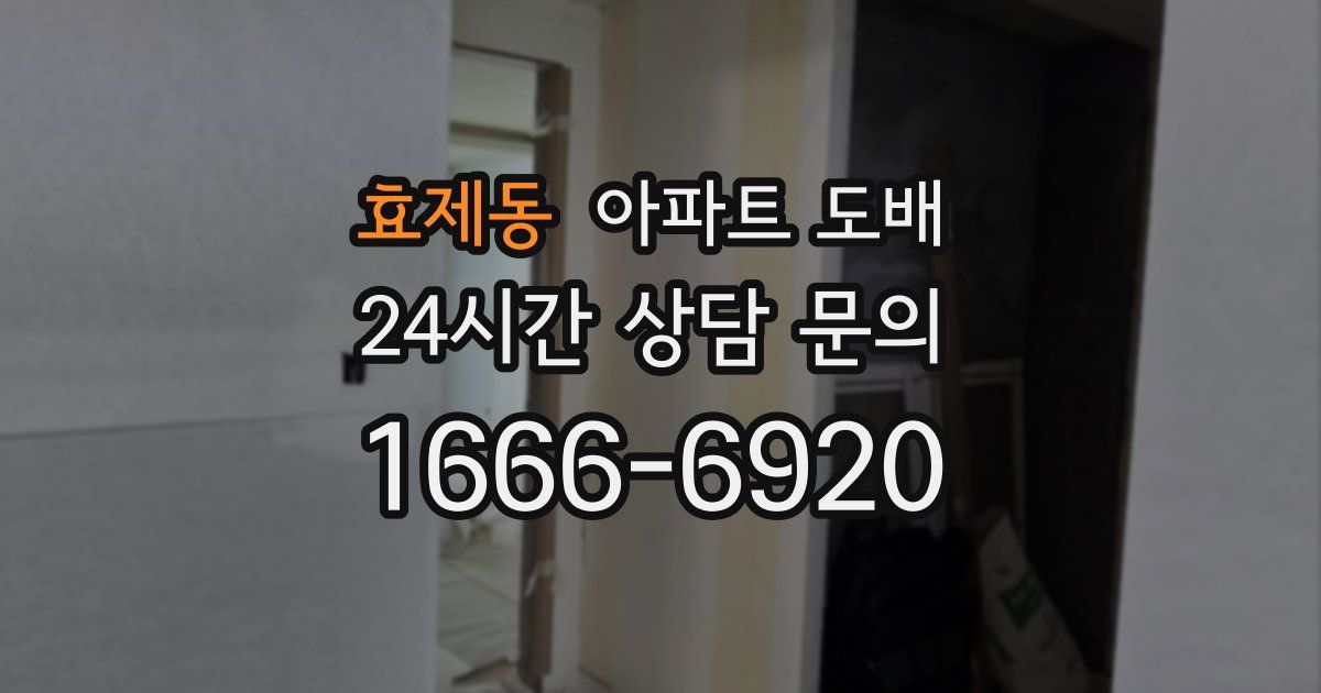 효제동 아파트 도배