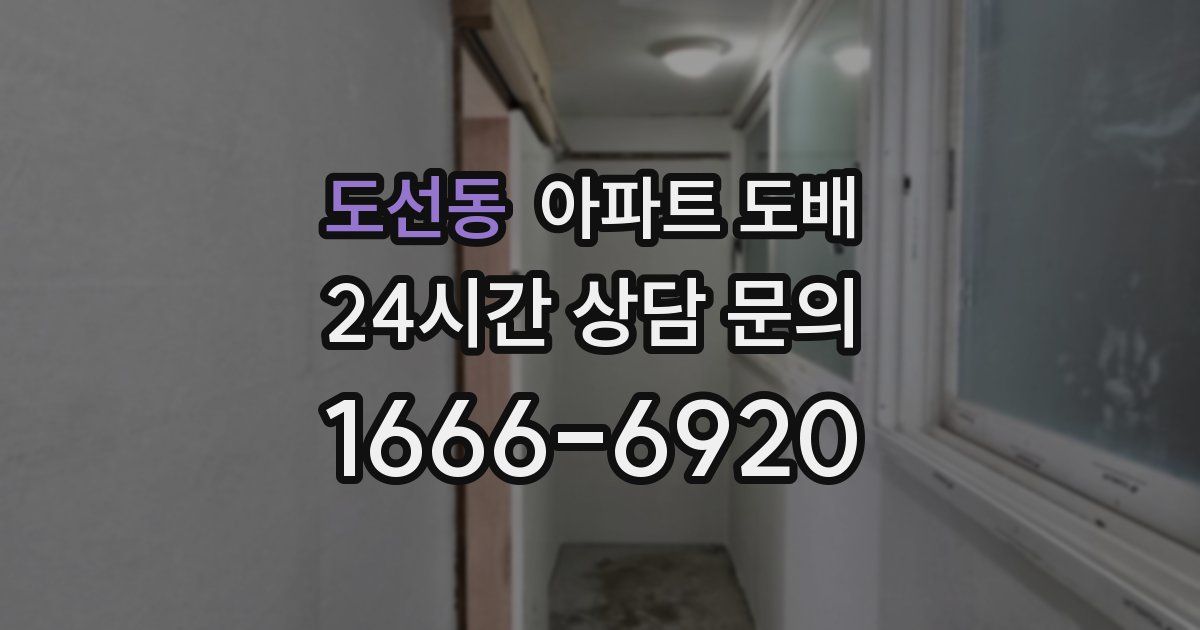도선동 아파트 도배