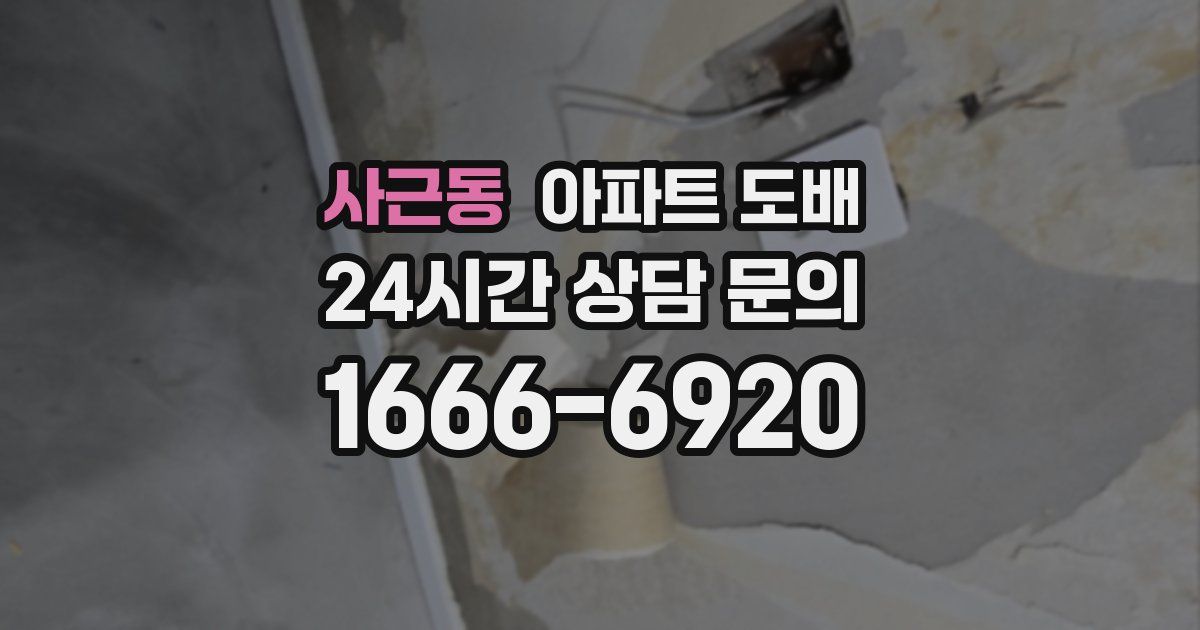 사근동 아파트 도배