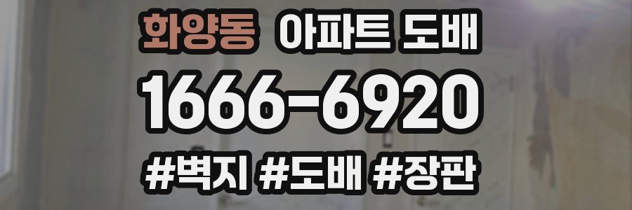화양동 아파트 도배