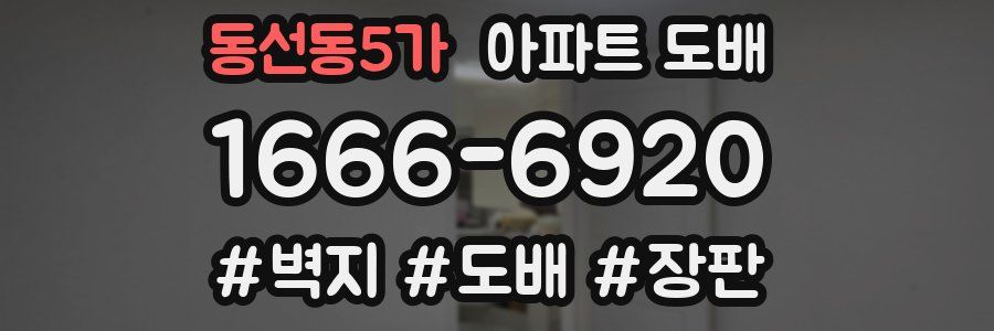 동선동5가 아파트 도배