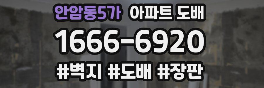 안암동5가 아파트 도배