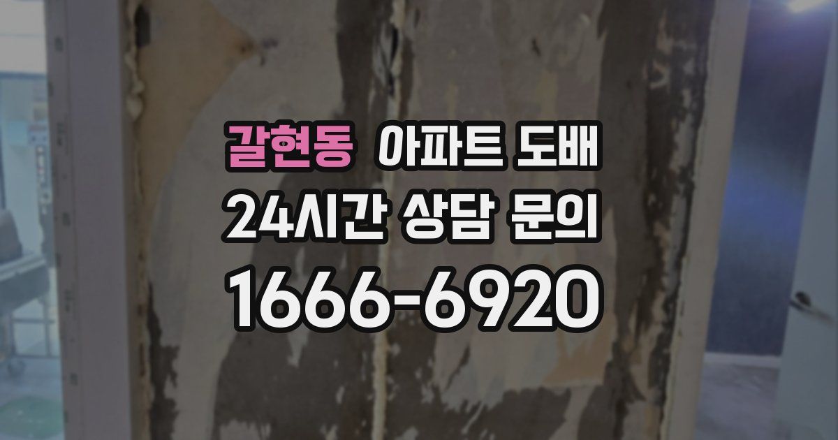 갈현동 아파트 도배