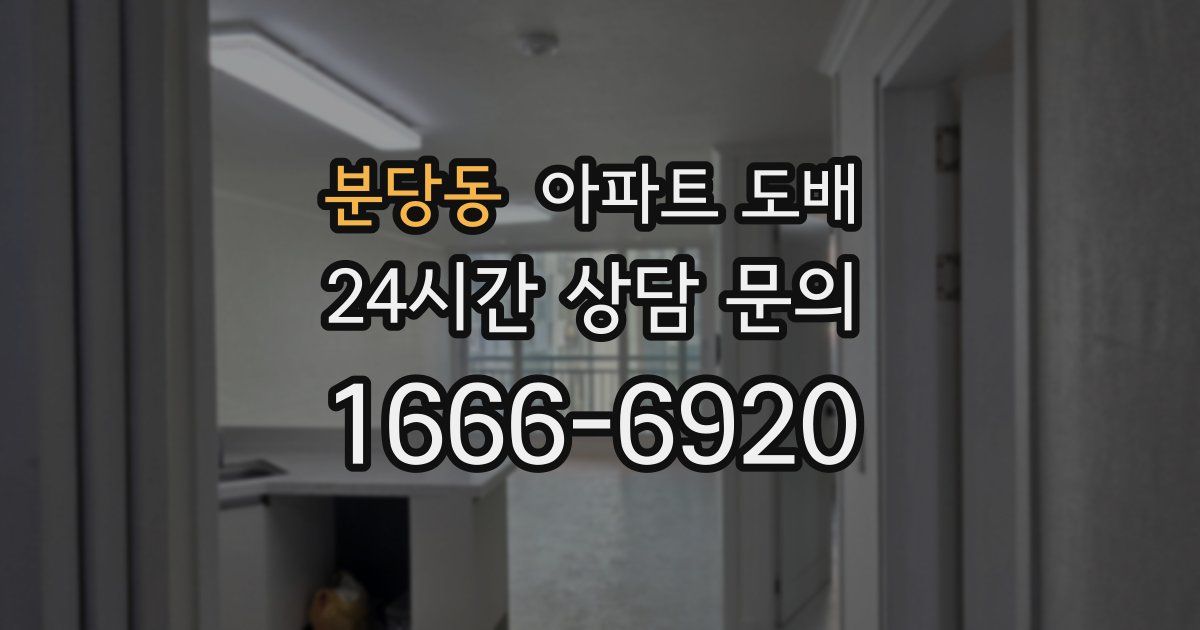 분당동 아파트 도배