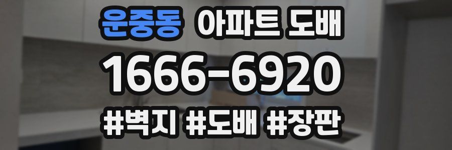운중동 아파트 도배
