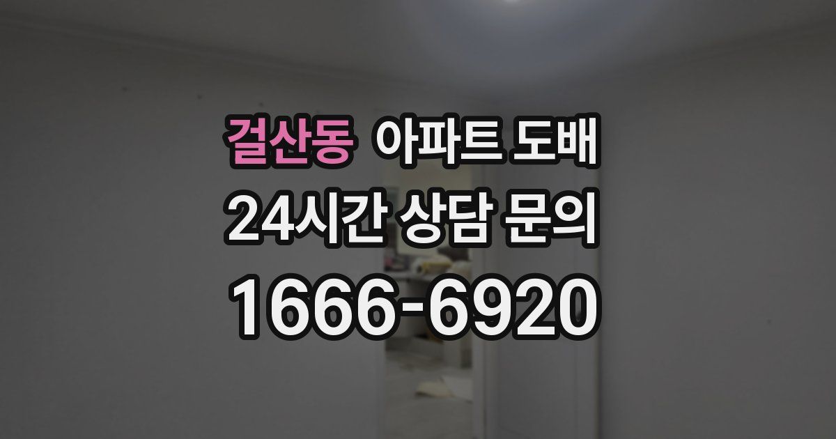 걸산동 아파트 도배