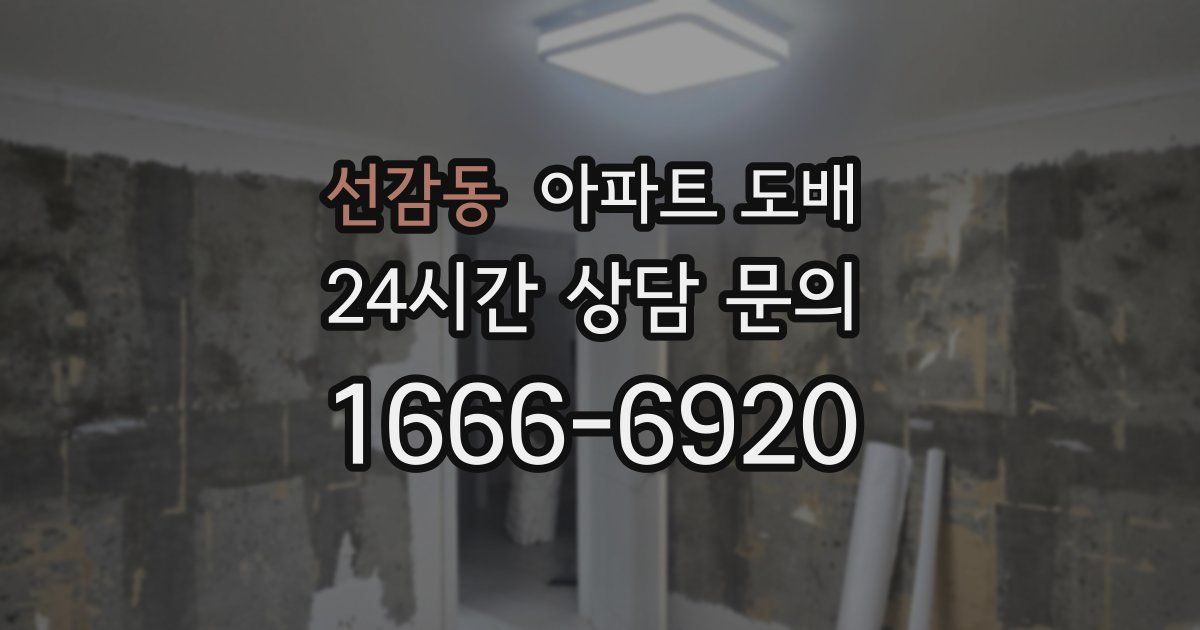 선감동 아파트 도배