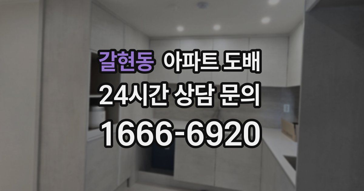 갈현동 아파트 도배