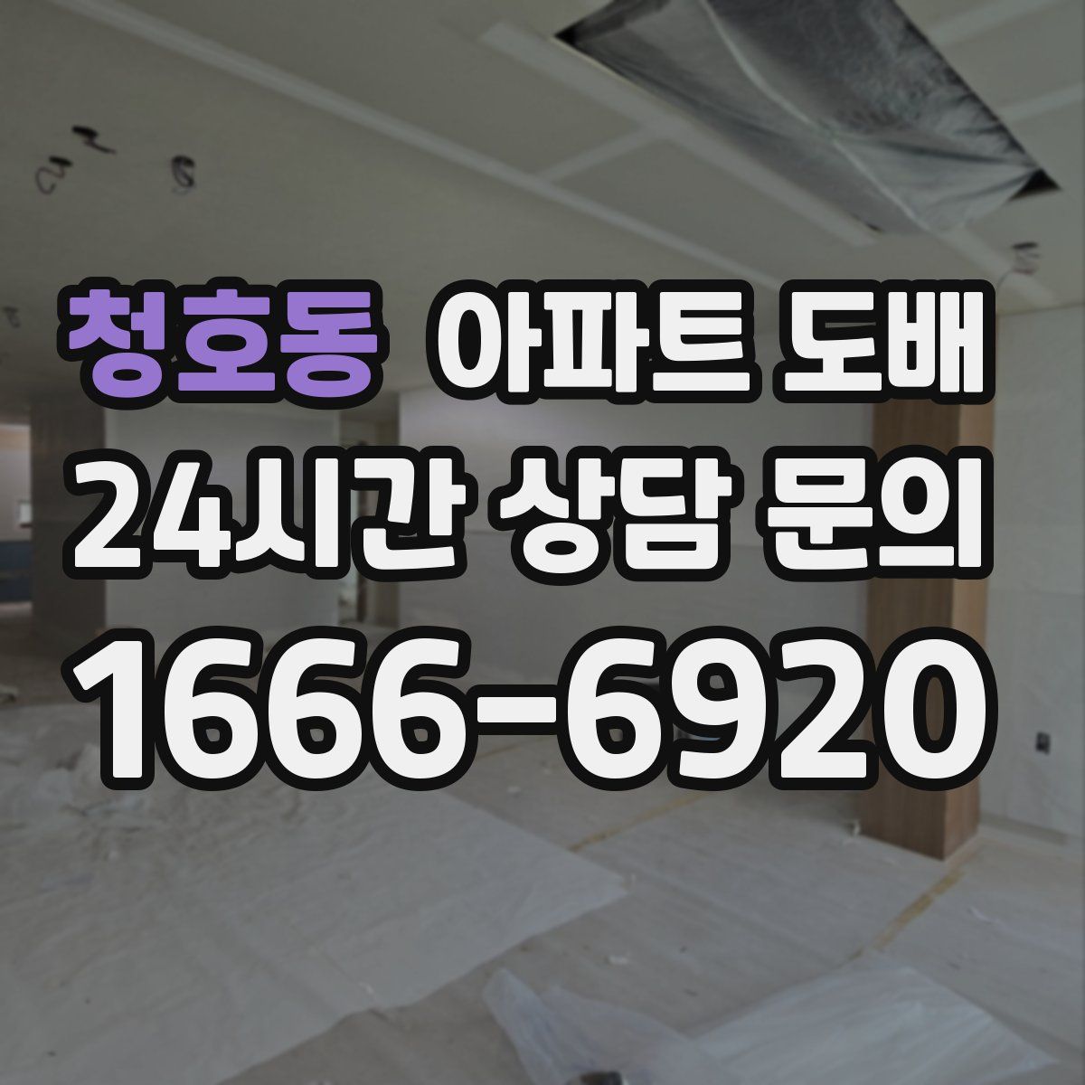 청호동 아파트 도배