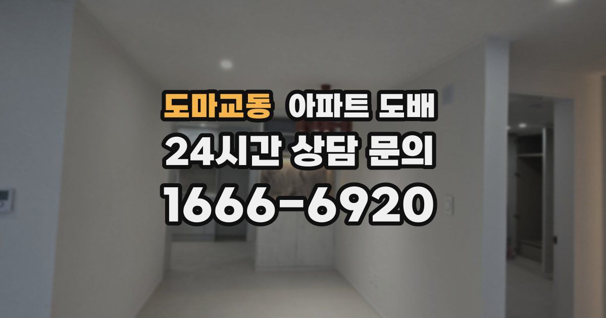 도마교동 아파트 도배