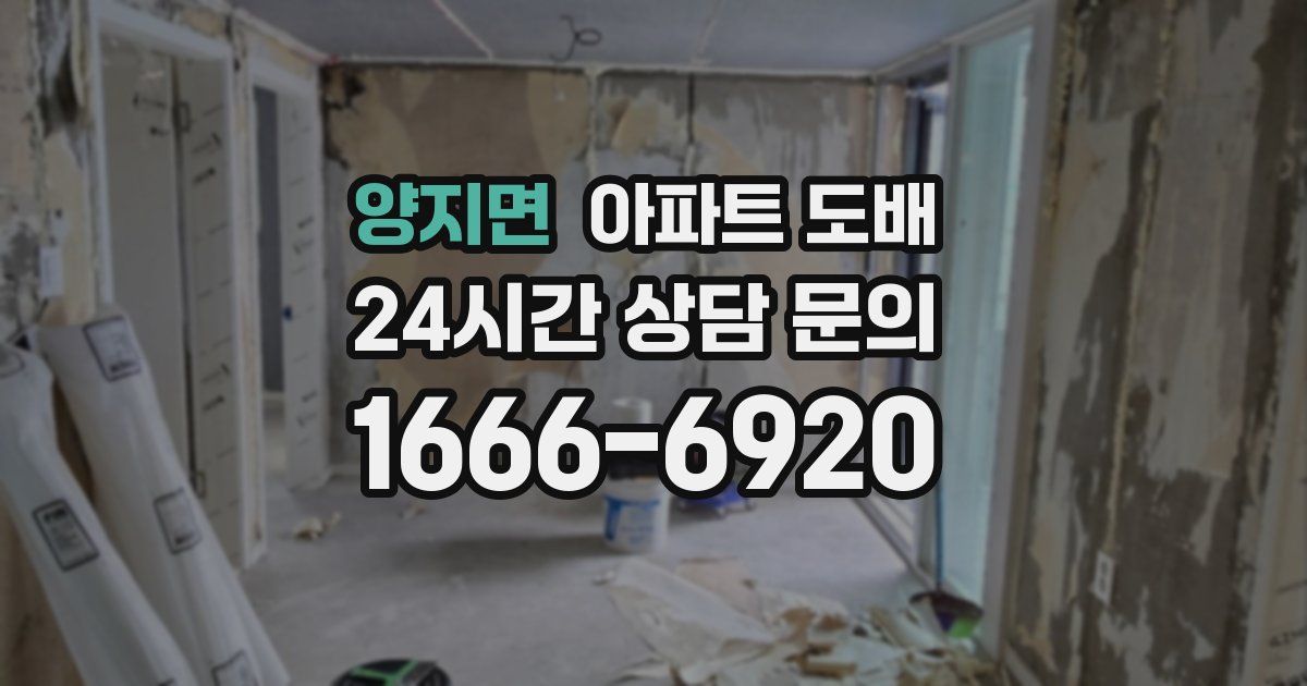 양지면 아파트 도배