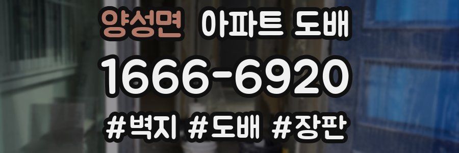 양성면 아파트 도배