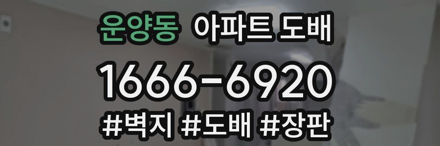 운양동 아파트 도배
