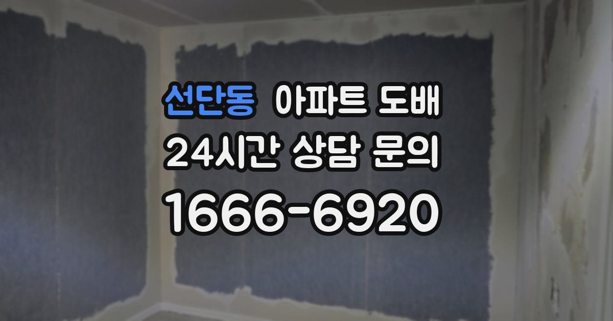 선단동 아파트 도배