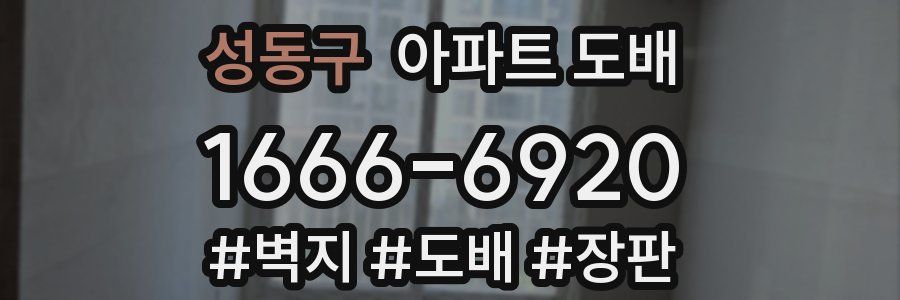 성동구 아파트 도배