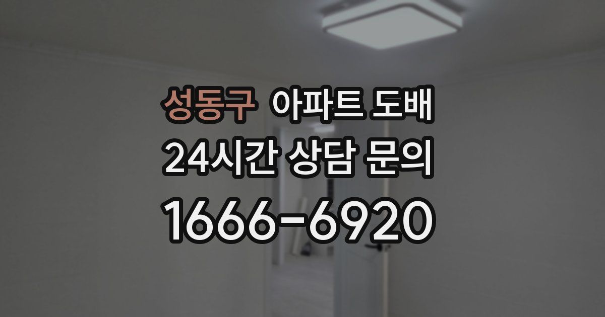 성동구 아파트 도배