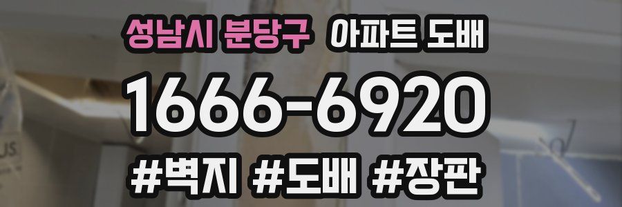 성남시 분당구 아파트 도배