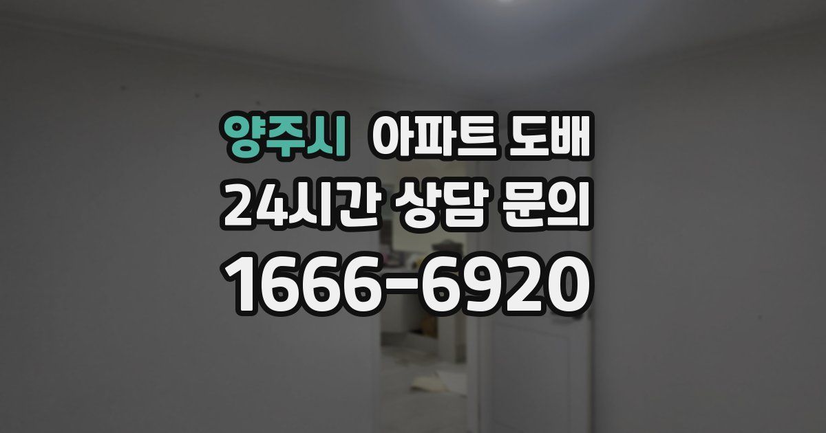 양주시 아파트 도배