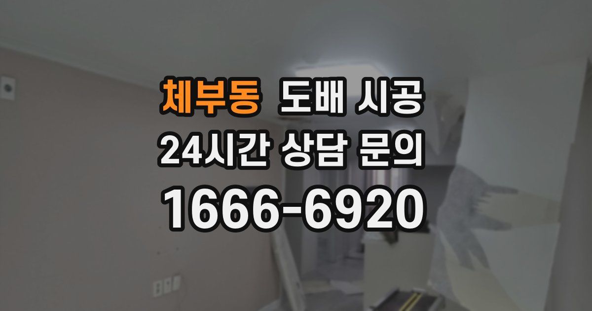 체부동 도배 시공