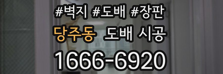 당주동 도배 시공