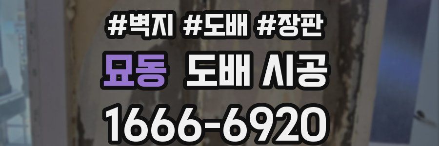 묘동 도배 시공