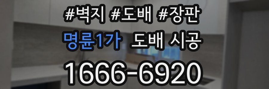 명륜1가 도배 시공