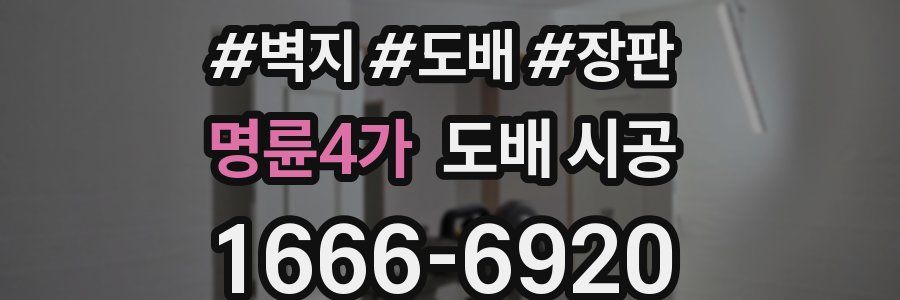 명륜4가 도배 시공