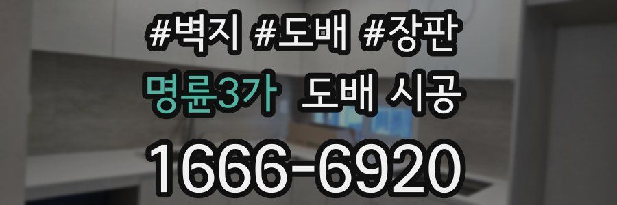 명륜3가 도배 시공