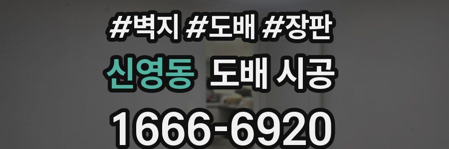 신영동 도배 시공