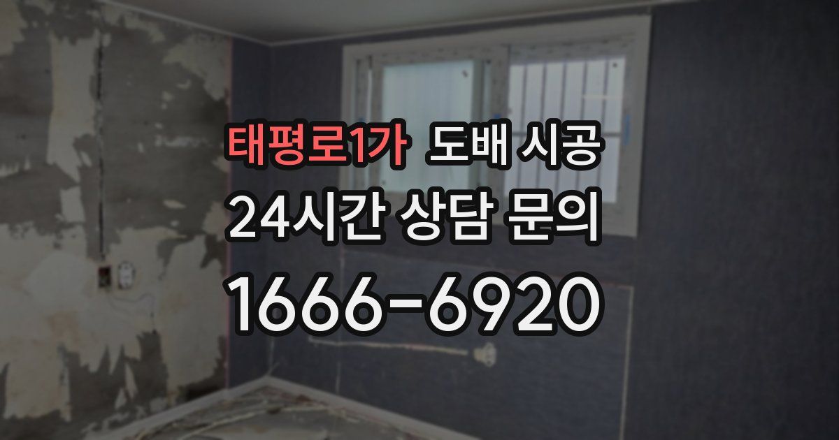 태평로1가 도배 시공