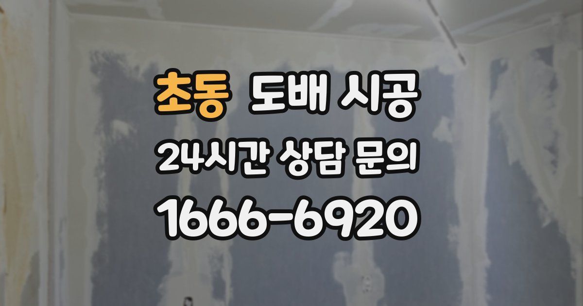 초동 도배 시공