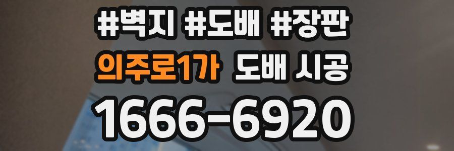 의주로1가 도배 시공