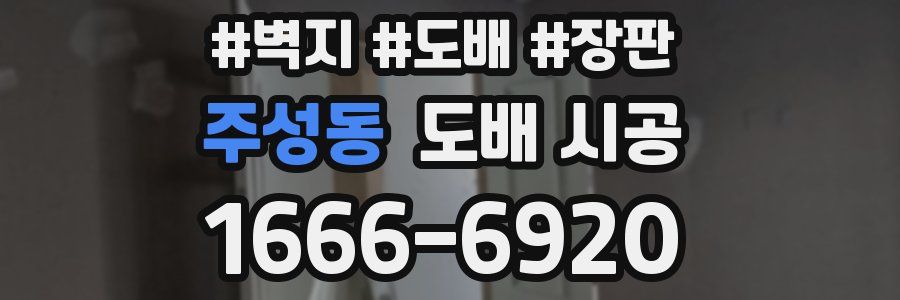 주성동 도배 시공