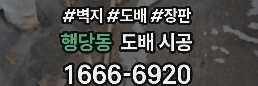 행당동 도배 시공