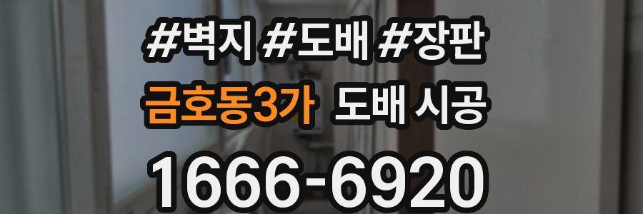 금호동3가 도배 시공