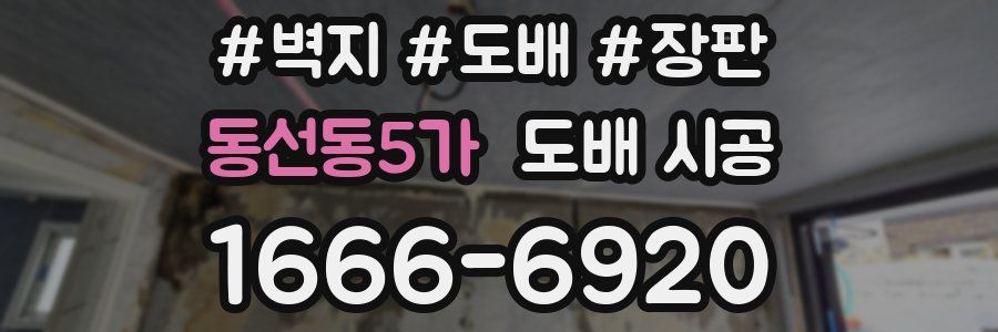 동선동5가 도배 시공