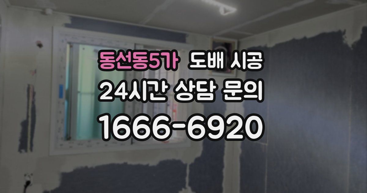 동선동5가 도배 시공
