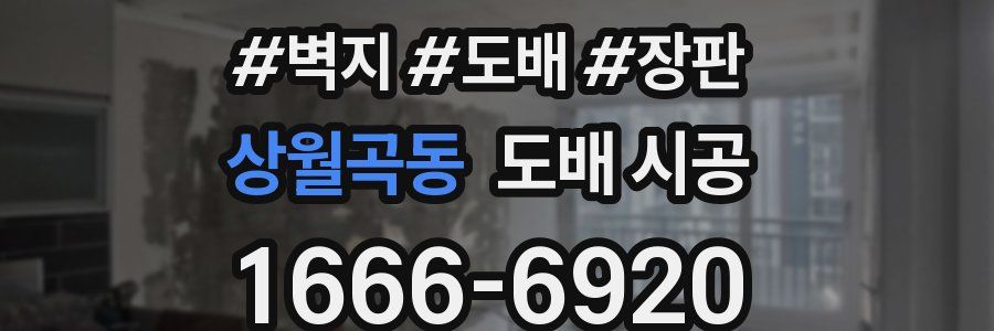 상월곡동 도배 시공