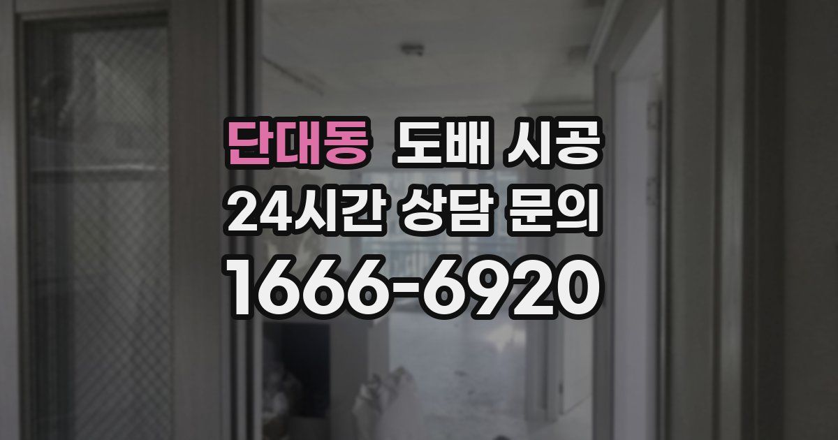 단대동 도배 시공